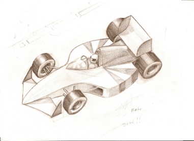 car sketch pencil indy