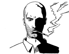 crime noir india ink man